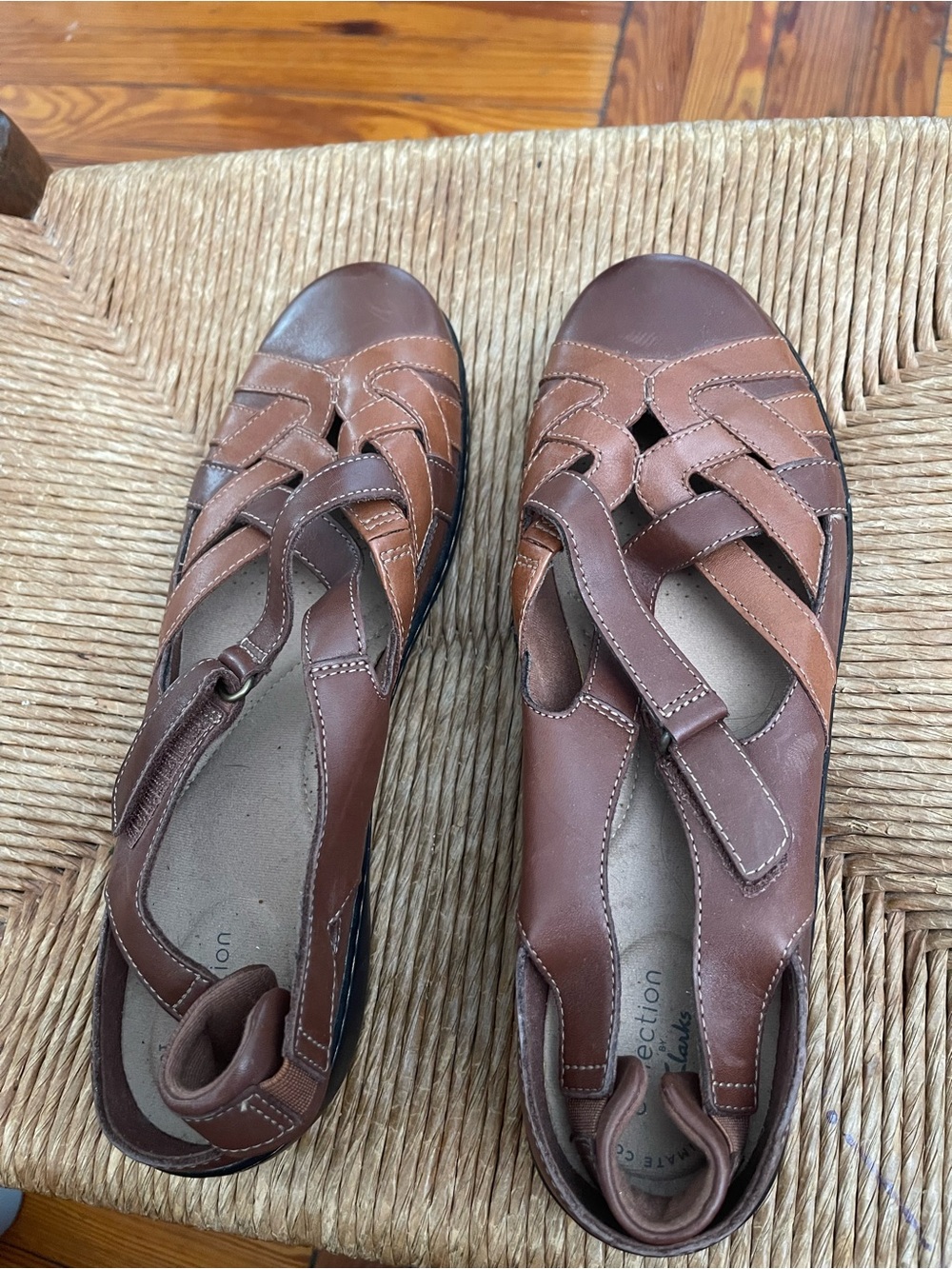 Clark’s multi-brown size 11 Women's Leather Closed-Toe Shoe, never worn